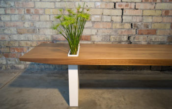 Quietude - Modern Wood and Steel Bench